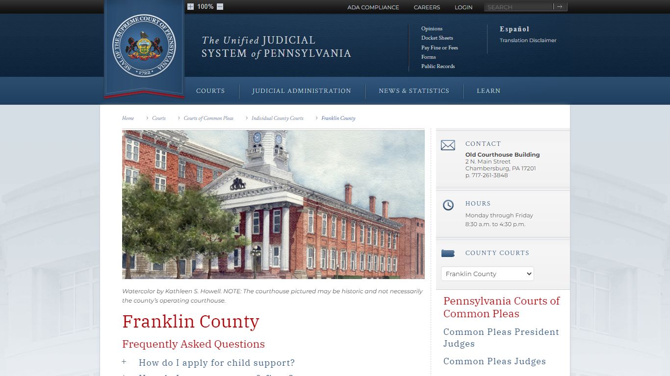 Franklin County | Individual County Courts | Courts of Common Pleas ...